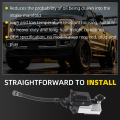 CCV Filter Compatible With 2019–2022 Ford F250 F350 6.7L Closed Crankcase Ventilation Oil Separator Assembly Traps Harmful Vapors And Blow-By Gases To Reduce Sludge Buildup