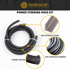 Dasbecan Power Steering Pump Hose Kit Universal Power Steering Pump Hose Kit Compatible with GM LS Swap LS1 LS3 1950-2000 Swap Return 551082