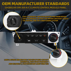 599-269 AC Heater Climate Control Panel Compatible with 1999-2004 Honda Odyssey LX 3.5L V6, Cab Air Conditioning Controller Switch, Replace# 79600-S0X-A01ZA,79600-S0X-A03ZA,79600-S0X-A02ZA