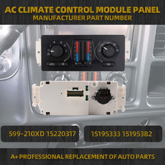 599-210XD AC Control Panel Compatible with 2003-2007 Chevy Silverado Tahoe Suburban Avalanche Trailblazer, GMC Sierra Yukon Envoy, Cadillac Escalade Climate Control Module