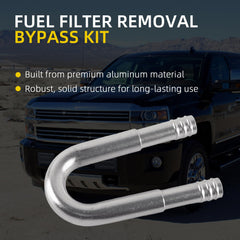 Fuel Filter Bypass Kit Compatible with Duramax 6.6L Diesel 01-16 Fuel Filter Delete Kit, Fits LB7, LLY, LBZ, LMM & LML Duramax Engines