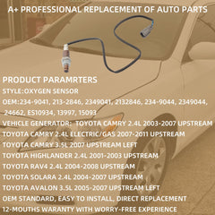 234-9041 Oxygen Sensor Upstream Compatible with Lexus ES350 RX350 Toyota Camry Highlander Rav4 Solara Avalon Scion TC XB 2.4L 3.5L Air Fuel Ratio Sensor