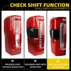 Tail Light Assembly LED Compatible With 2023-2026 Ford F250 F350 F450 Super Duty w/Blind Spot Taillight Rear Lamp Left Driver Side Replace PC3Z-13405-C PC3B-13B505-C