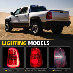 Dasbecan LED Tail Light Assembly Compatible with Dodge Ram 1500 2025-2026