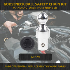 60629 Gooseneck Hitch Ball 2-5/16-Inch Ball 30000lbs GTW/7500 lbs VTW Compatible with 2013-2024 Ford F250 F350 F450 2016-2024 Che Silverado GMC Sierra Titan XD