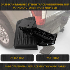 75312-01A Rear Bedstep Retractable Bumper Side Step Compatible with Ford F-150 2015-2019