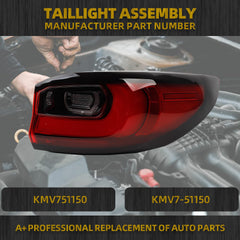 Halogen Tail Light Assembly Compatible with 2024 2025 Mazda CX-90 Rear Lamp Taillight Right Passenger Side Replace# KMV751150 KMV7-51150