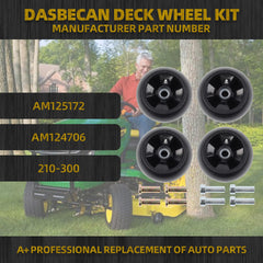 AM125172 Deck Gage Wheels Kit Compatible with John Deere 48" 54" 60" 62" 72" Deck Tractor Mower Wheel Replaces# AM124706