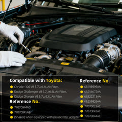 Air Filter Compatible with Chrysler 300 Dodge Challenger Charger 2011-2023 V8 5.7L/6.4L Air Filter OEM Replace 68198995AA 68256672AA 68322213AA