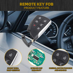 Key Fob Replacement Compatible with GMC Yukon Chevy Suburban Tahoe 2021-2023 Keyless Entry Remote YG0G21TB2 433MHz 6 Buttons