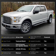 Dasbecan Side Mirror Compatible with Ford F150 9pins
