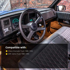 Center Dash Bezel Dashboard Trim Cover Compatible with Chevy Silverado GMC Sierra Truck 1998-1994 AC Air Vent Panel Outlet Kit