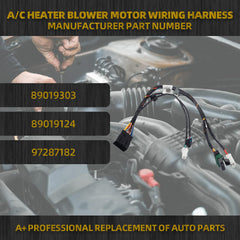 A/C Heater Blower Motor Wiring Harness Compatible with Chevrolet Colorado GMC Canyon 2004-2012 Replaces# 89019303 89019124 97287182