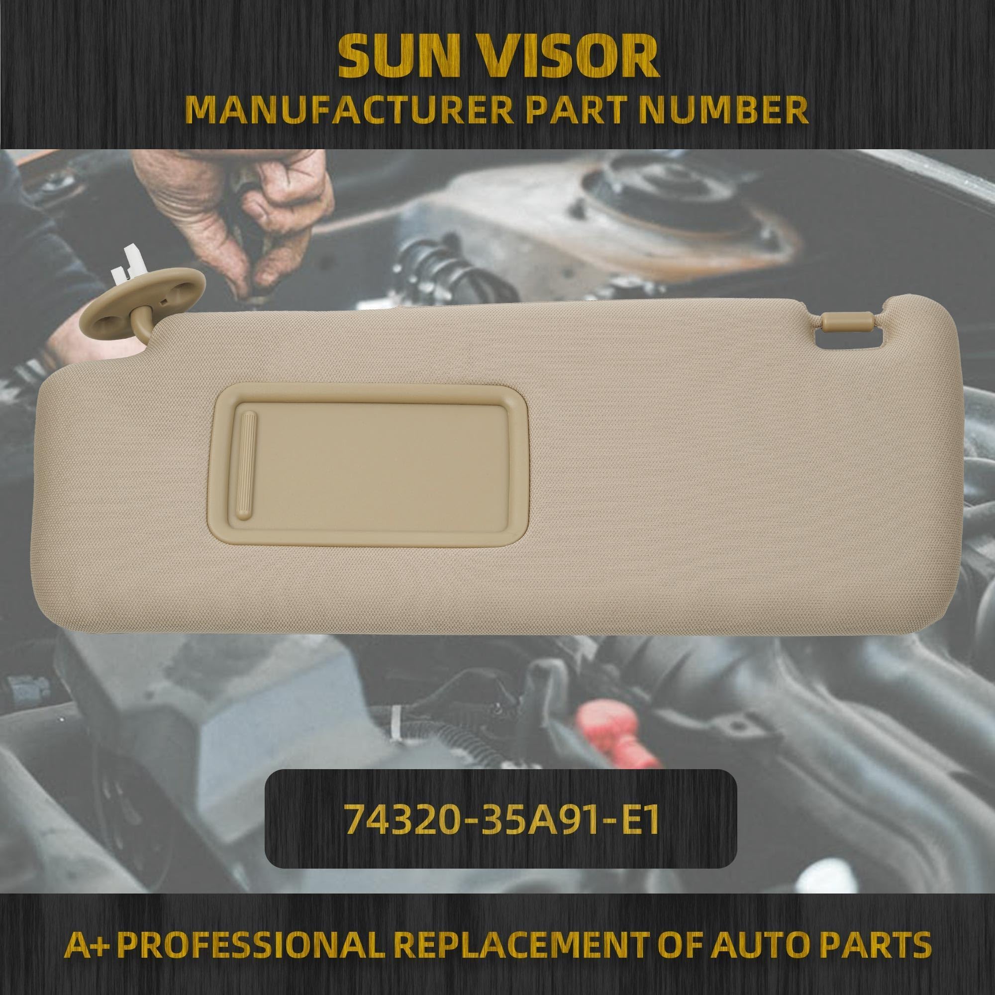 OEM 2010-2024 Toyota 4Runner Sun Visor (Left) 74320-35A91-B1 OEM 2010-2024 Toyota 4Runner Sun Visor (Left) 74320-35A91-B1