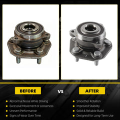 2Pcs Front Wheel Bearing and Hub Assembly Compatible with Tesla Model 3 2017-2024 ; Model Y 2020-2024 AWD only 5-Lug Replaces# 7753030 1044121-00-E