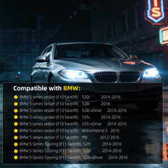 63117440877 Headlight Control Module TMS Driver Module Compatible with 2014 2015 2016 BMW 5 Series 520i 528i 535i (F10/F11) Replace# 63117440878 63117427607 63117409579 63117408422