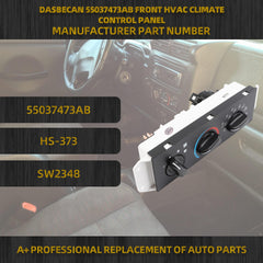 55037473AB A/C Heater Climate Control Module Panel Compatible with 1999-2004 Jeep Wrangler TJ Replace# HS-373 SW2348