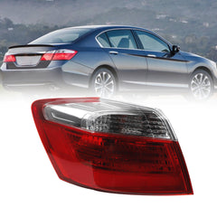 Tail Light Assembly Compatible with 2013 2014 2015 Honda Accord Sedan EX LX Sport Halogen Rear Lamp Taillight Left Driver Side Replace#33550T2AA01 HO2804101