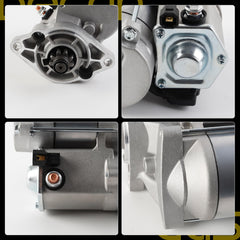 19269-63013 Starter Compatible with Kubota BX24 BX25 BX1850 BX1860 BX2230D BX2350D D950BH Z602E V1305 BX1860 BX1870 KH-36 KH-41 Engine D902 Traoctor Replaces# 19269-63010 410-52020 19258