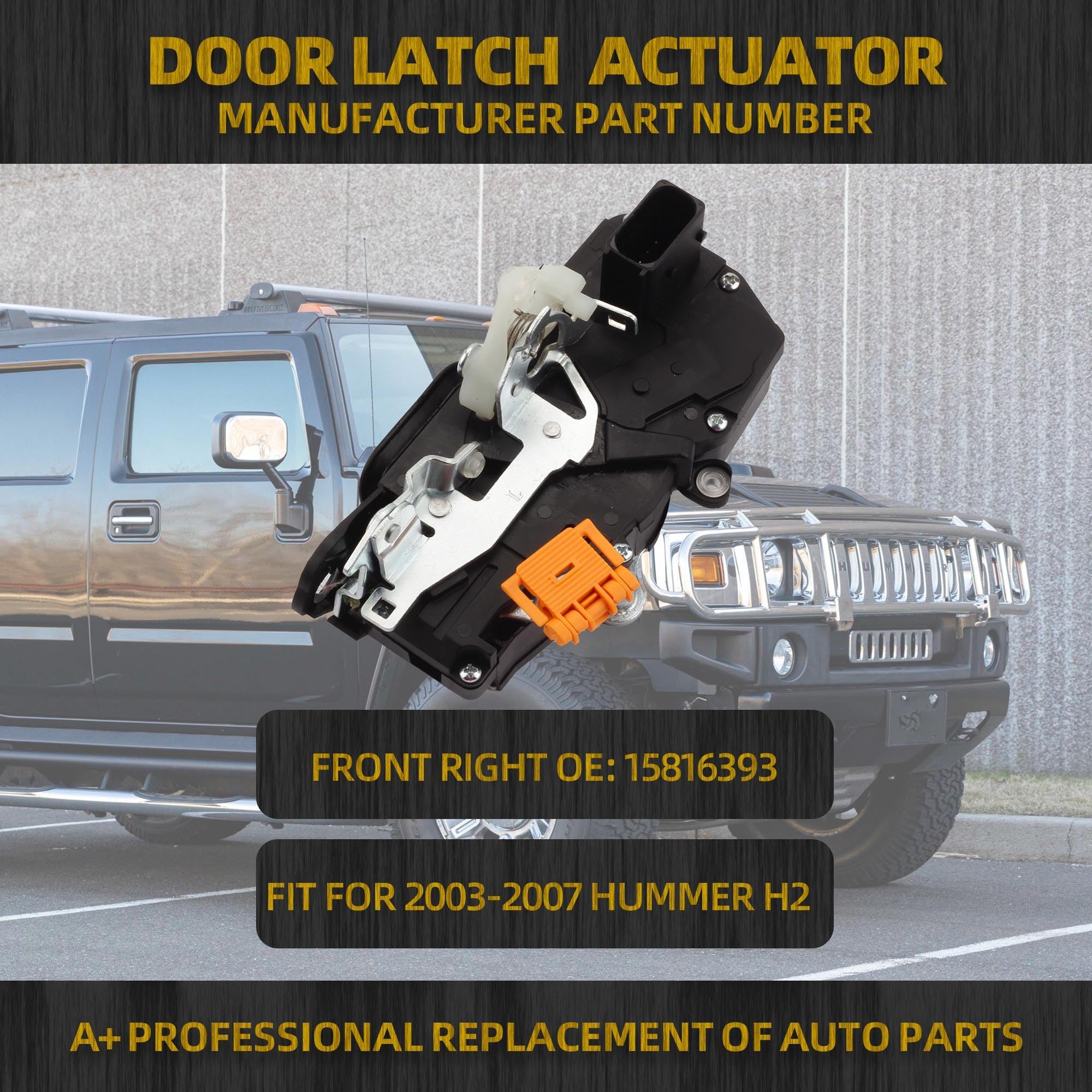 thumbnail image 2 of Genuine GM Rear Door Lock Latch Actuator – Left Driver's Side – 2003-2007 Hummer H2 (15816390) 2 of 4