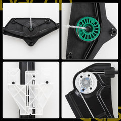 Rear Left Window Regulator w/o Motor Compatible with 2015-2020 Audi A3 Rear Driver Side Lifter Bracket Assembly Replace# 8V4839461