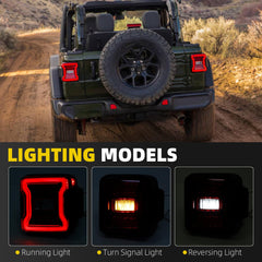 Dasbecan Tail Light Compatible With 2018-2026 Jeep Wrangler Passenger Side