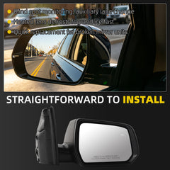 Side Rear View Mirror Compatible With 2017-2019 GMC Acadia Power Glass Bind Spot Heated Door Mirrors ViewMirror Right Passenger Side Replace# GM1321616 84293666 84293666-PFM(11 Pins)