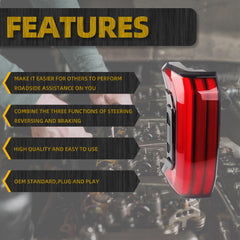 Left Driver Side Tail Light Assembly Rear Lamp LED Type Sequential Pattern Compatible with 2022 2023 2024 2025 Toyota Tundra 81560-0C200 (5 PIN) With Tailgate Switch
