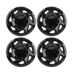 Hubcaps Compatible with 1998-2023 Ford E150 E250 E350 Econoline Van 16 inch Wheel Cover Hub Caps Replaces# F8UZ-1130-AA F7UZ-1130-AA F8UA-1130-AA F7UA-1130-AA Black