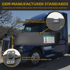 Left Driver Side Sun Visor w/o Wire or Mirror Compatible with Freightliner Cascadia 2007-2017 (After June 2007) Replace# 924-8005