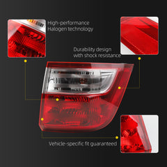 Tail Light Assembly Compatible with 2011 2012 2013 Honda Odyssey Halogen Rear Lamp Taillight Right Passenger Side Replace#33500-TK8-A01 HO2805100