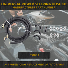 Dasbecan Power Steering Pump Hose Kit Universal Power Steering Pump Hose Kit Compatible with GM LS Swap LS1 LS3 1950-2000 Swap Return 551082