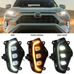 fog light LED Daytime Running light Assembly DRL fog lamp kit Compatible With Toyota RAV4 2019 2020 2021 2022 2023