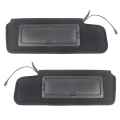 Left Driver & Right Passenger Side Sun Visor Shades with Vanity Mirror LED Lights Compatible with Chevy Corvette C4 1984-1996