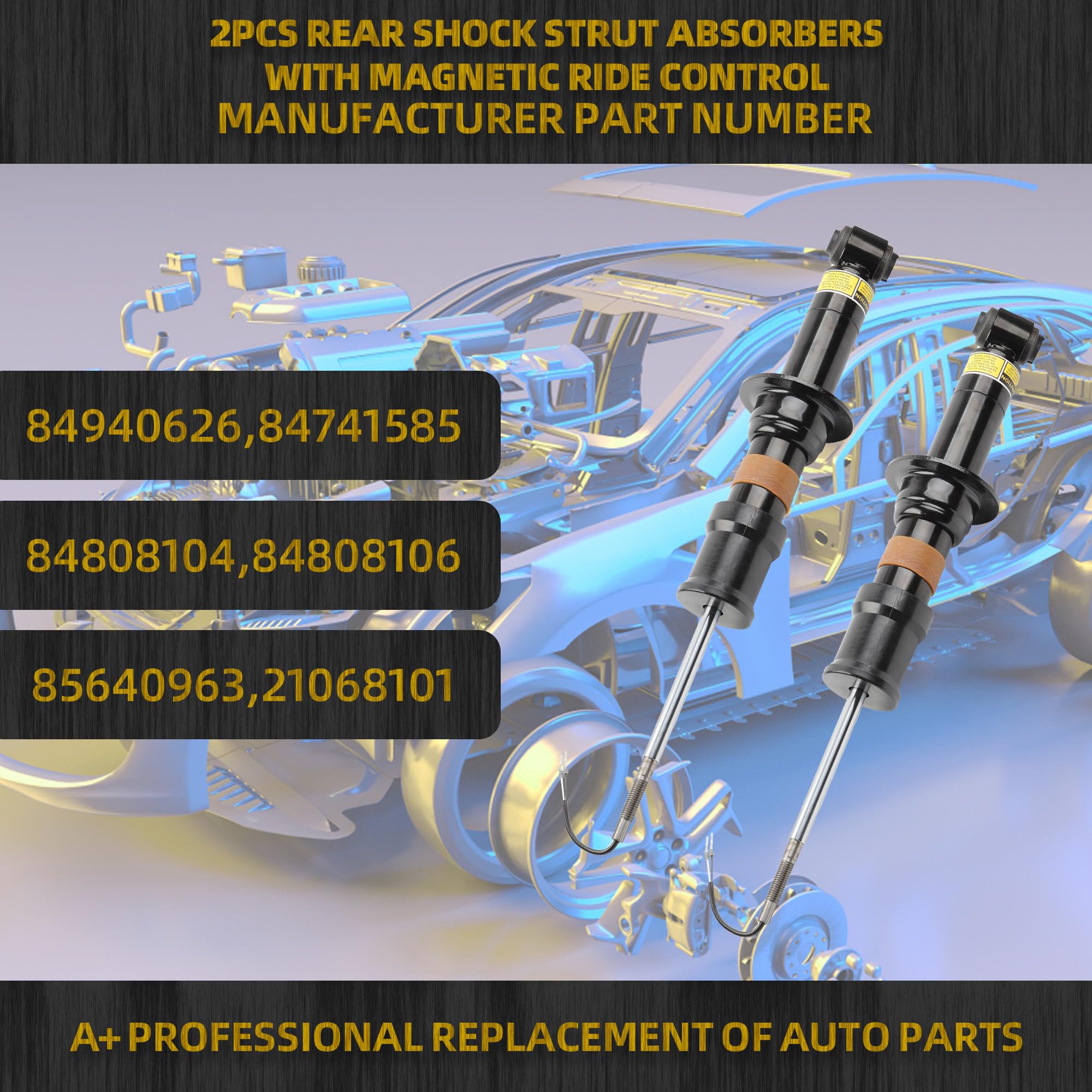 Gmc Magnetic Ride Control Sensor Loop 2PCS Rear Shock Strut Absorbers with Magnetic Ride Control Compatible ...