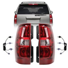 Rear Tail Light Assembly Compatible With 2007-2014 Chevrolet Tahoe Suburban Taillights With Bulbs & Wiring Harness Replaces# GM2801196 GM2800196 (Rear Left and Right Side)