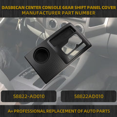 Black Center Console Shifter Bezel Gear Shift Panel Cover Cup Holder Trim Compatible with Toyota Tacoma 2005-2015, Gear Shift Trim Replaces# 58822-AD010 58822AD010