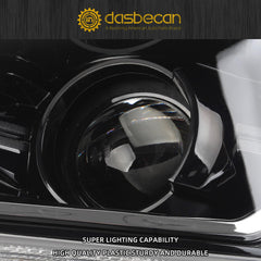 Dasbecan HID/Xenon Headlight Compatible with 2016-2018 Chevy Silverado 1500/2019 Chevy Silverado 1500 LD Left Driver Side Headlight Assembly Chrome Housing Replaces# 84181562 84181563 W/O Bulbs