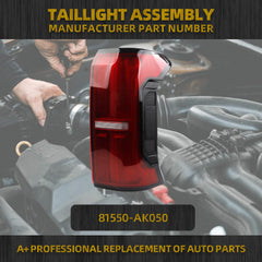 Tail Light Assembly LED (Without Tailgate Switch) Compatible With 2024 2025 Toyota Tacoma Taillight Rear Lamp Right Passenger Side 81550-AK050