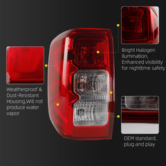 Tail Light Assembly Compatible With 2024-2026 Ford Ranger Halogen Type LED Lens Taillight Rear Lamp Left Driver Side Replace# N1WZ-13405-AV