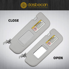 Gray Right Passenger Side Sun Visor Compatible with Hyundai Elantra 2011 2012 2013 2014 2015 Replaces# 852203X000TX