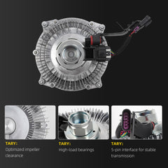 Electric Radiator Cooling Fan Clutch 622-012 Compatible with Cummins Diesel 6.7L L6 Dodge Ram 2500 3500 4000 4500 5500 2013-2018 Replaces# 52014729AC 52014729AA 52014729AB