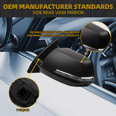 Side Rear View Mirror Compatible with 2018-2019 Chevy/Chevrolet Traverse Power Heated Turn Signal Door Rearview Mirror Driver Left GM1320600 85535698(7pin)