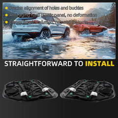 Pair Window Regulator Compatible with Hyundai Tucson 2016-2020 Front Right Passenger and Left Driver Side Without Motor Replaces# 82471-D3011 82471-D3010 82481-D3011 82481-D3010