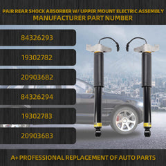 Pair Rear Air Suspension Shock Absorbers Struts Compatible with Cadillac XTS 2013-2019 3.6L V6 Replace# 20903683 23457034 84326293 84326294