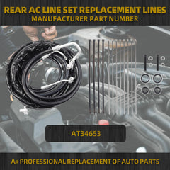 Rear AC Hose Kit AC Line Compatible with GMC Acadia Chevrolet Traverse Saturn Outlook Buick Enclave 2006-2017 Replaces# AT34653