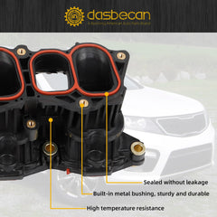 Dasbecan Engine Lower Intake Manifold with Gasket Compatible with Hyundai Santa Fe 2010-2012 Kia Sedona 2014 Kia Sorento 2011-2013 Replaces# 615-472 28310-3CAA0 283103CAA0