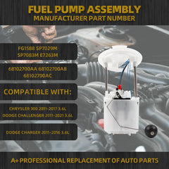 E7263M Fuel Pump Assembly Compatible with 300 2011-2016 Challenger 2011-2014 Charger 2011-2016 Replace #OE 68102700AA 68102700AB 68102700AC FG1588 SP7029M SP7083M