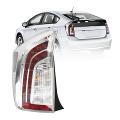 Left Driver Side Tail Light Compatible with 2012-2015 Toyota Prius Rear Tail Lamp Replaces# TO2800189 8156147190 With Halogen Bulbs（5pins）