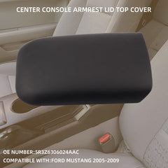 Center Console Armrest Lid Top Pad Compatible with Ford Mustang 2005-2009 Replaces# 5R3Z6306024AAC 5R3Z-6306024-AAC (Black)